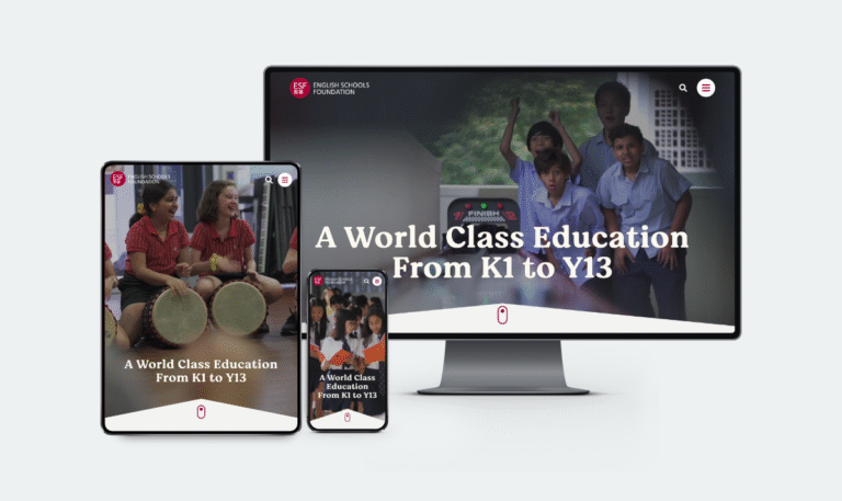 ESF Campaign Website on multiple devices